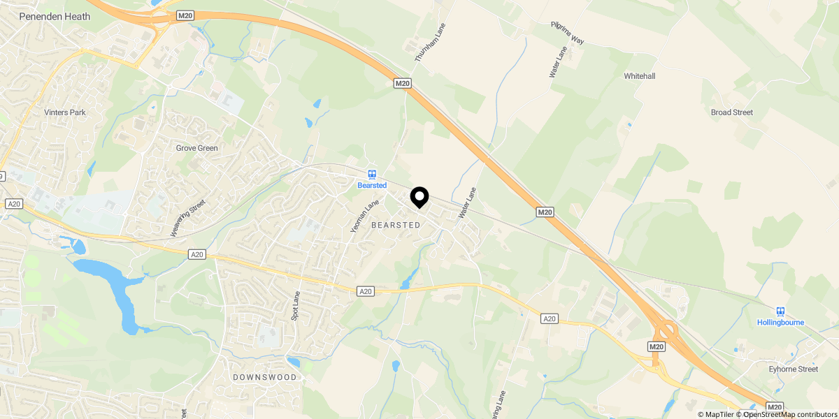 Approximate location of The Street, Bearsted, Maidstone, ME14
