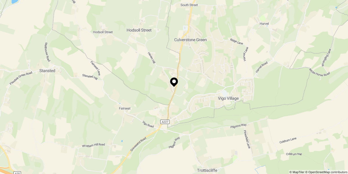 Approximate location of Barn 4, Woods Farm, Wrotham, TN15