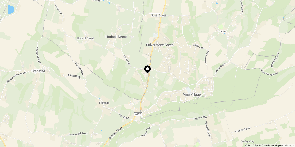 Approximate location of Gravesend Road, Wrotham, Sevenoaks, TN15 7JS