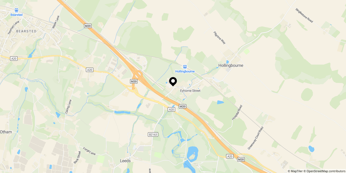 Approximate location of Athelstan Green, Hollingbourne, Maidstone, ME17 1UX